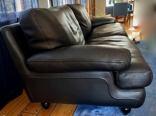 Roche bobois leather sofa - bobois,