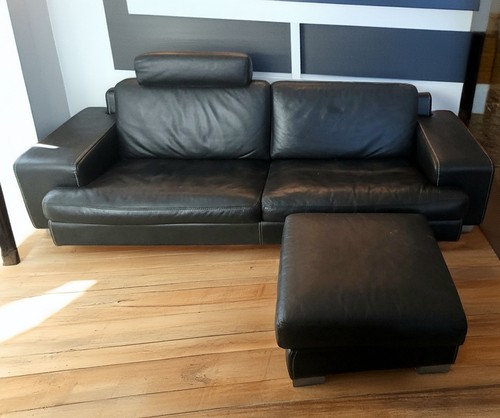 Roche bobois leather sofa - sofa, &